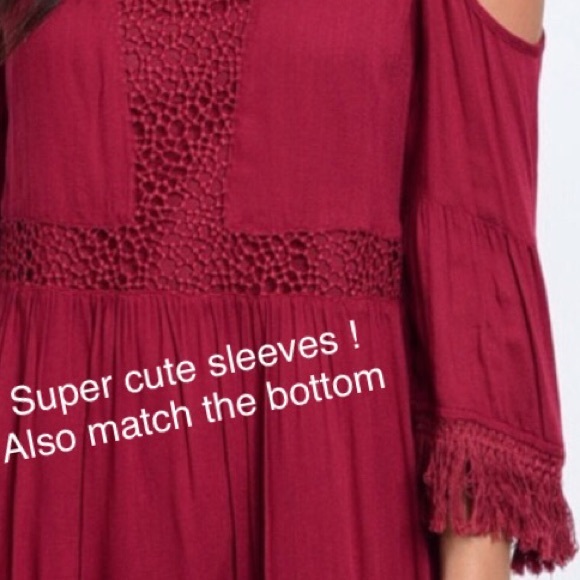 NWT Low Back Crochet & Fringe Detail Cold Shoulder Dress - Picture 5 of 7